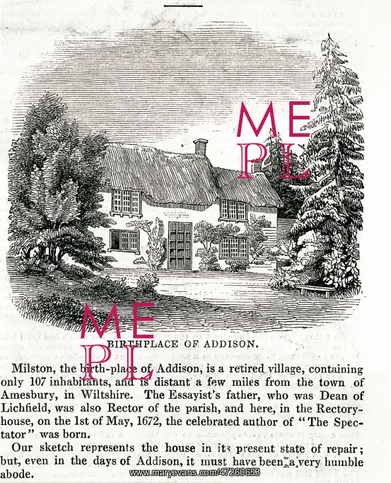 : JOSEPH ADDISON birthplace : JOSEPH ADDISON birthplace