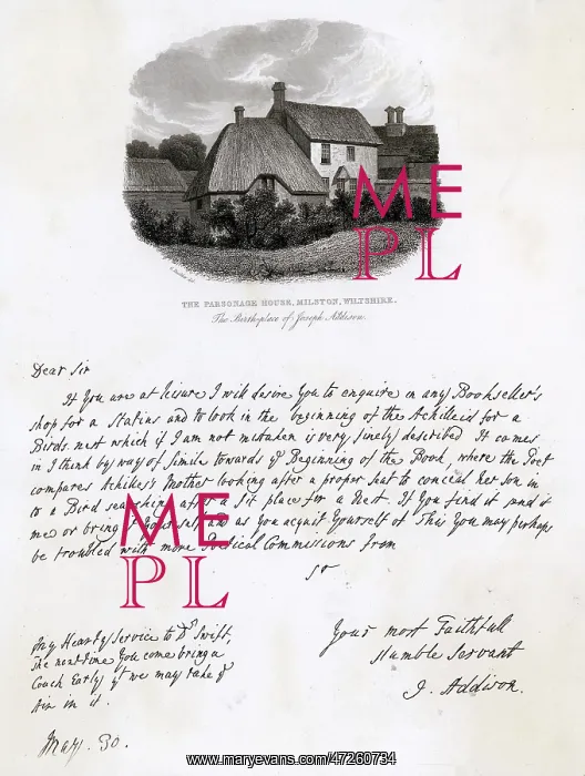 : JOSEPH ADDISON - handwriting : JOSEPH ADDISON - handwriting