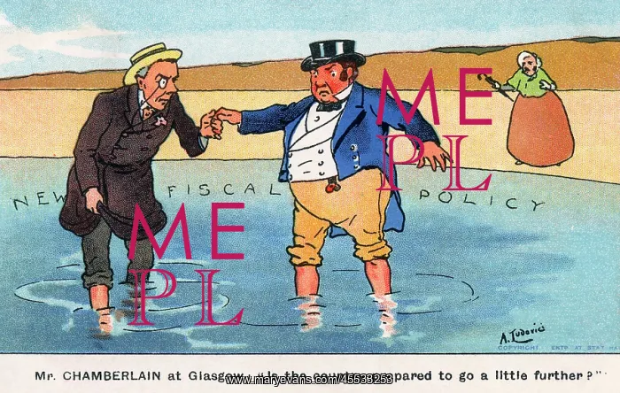 : Joseph Chamberlain leading John Bull deeper : Joseph Chamberlain leading John Bull deeper