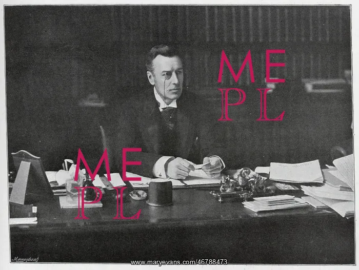 : Joseph Chamberlain in Study : Joseph Chamberlain in Study