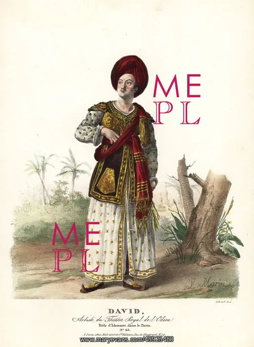 : Joseph David as Idamore in Le Paria, 1821 : Joseph David as Idamore in Le Paria, 1821