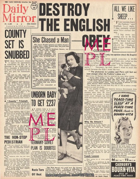 : Joseph Goebbels calls for the British to be destroyed : Joseph Goebbels calls for the British to be destroyed