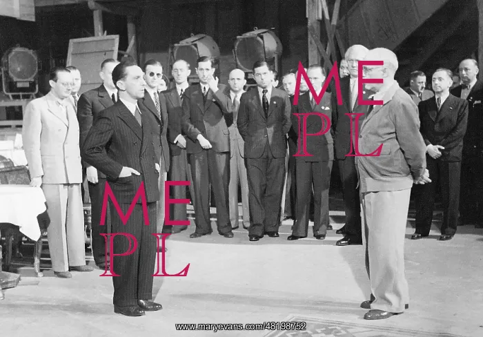 : Joseph Goebbels with Carl Froelich : Joseph Goebbels with Carl Froelich