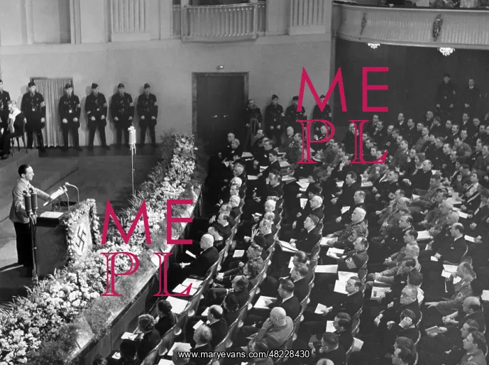 : Joseph Goebbels at the joint session of the Reich Chambe : Joseph Goebbels at the joint session of the Reich Chambe