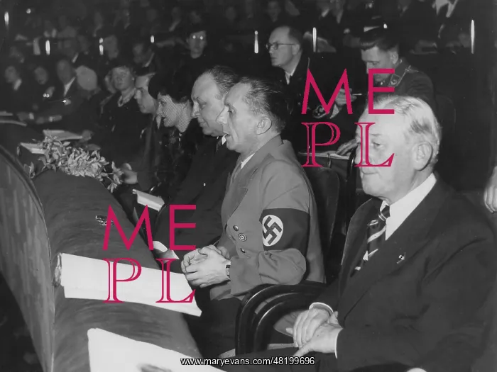: Joseph Goebbels during a premiere in a cinema, 1941 : Joseph Goebbels during a premiere in a cinema, 1941