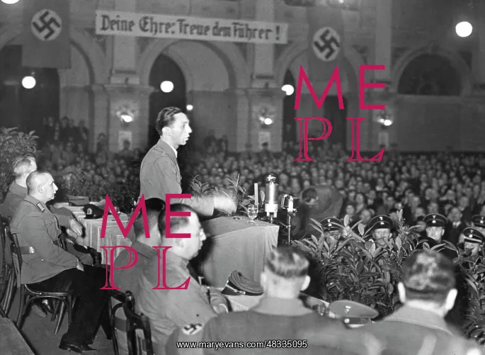: Joseph Goebbels speaking in Friedrichshain, 1936 : Joseph Goebbels speaking in Friedrichshain, 1936