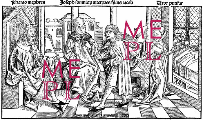 : Joseph interpreting Pharaoh's dream as meaning : Joseph interpreting Pharaoh's dream as meaning