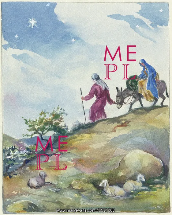 : Joseph and Mary on the road to Bethlehem : Joseph and Mary on the road to Bethlehem
