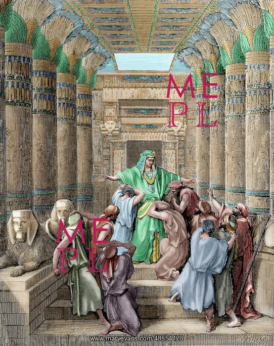 : Joseph recognized by his brothers. Engraving. Colored : Joseph recognized by his brothers. Engraving. Colored