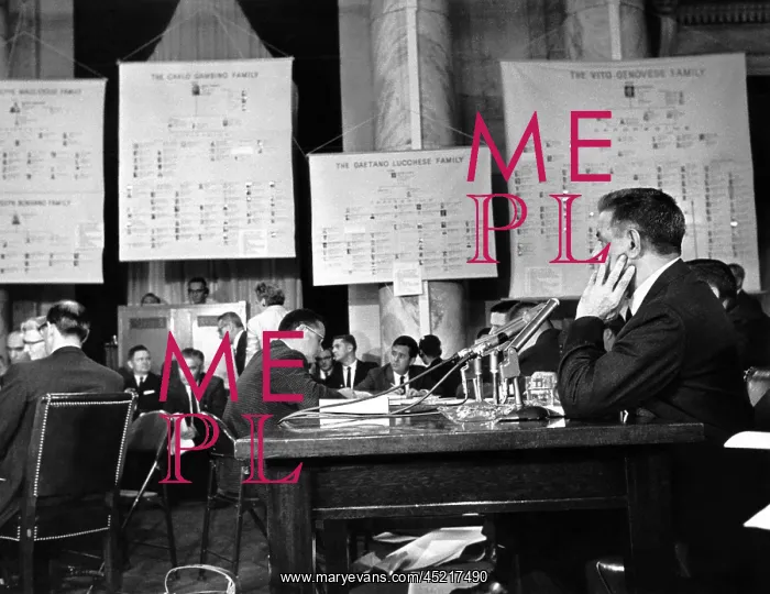: Joseph Valachi (right) continued his Senate ? : Joseph Valachi (right) continued his Senate ?