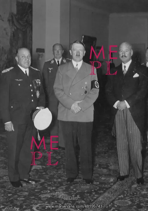 : Joseph Vuillemin, Adolf Hitler, Andre Francois-Poncet, 1934 : Joseph Vuillemin, Adolf Hitler, Andre Francois-Poncet, 1934