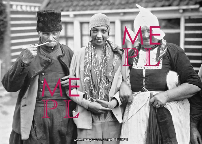: Josephine Baker during a visit to Holland, 1933 : Josephine Baker during a visit to Holland, 1933