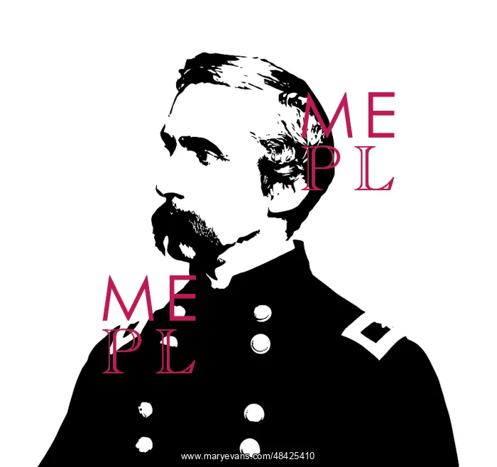  : Joshua L. Chamberlain, vector portrait