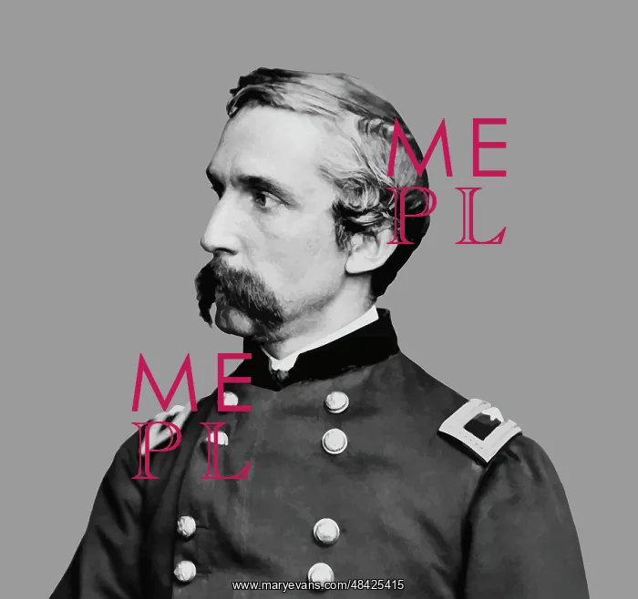 : Joshua L. Chamberlain, vector portrait : Joshua L. Chamberlain, vector portrait