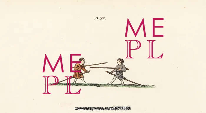 : Jousting play, 14th century : Jousting play, 14th century