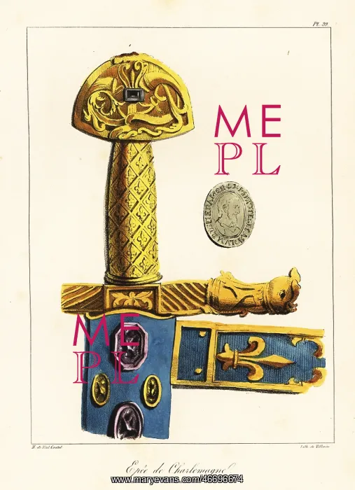 : Joyeuse sword and seal of Charlemagne : Joyeuse sword and seal of Charlemagne