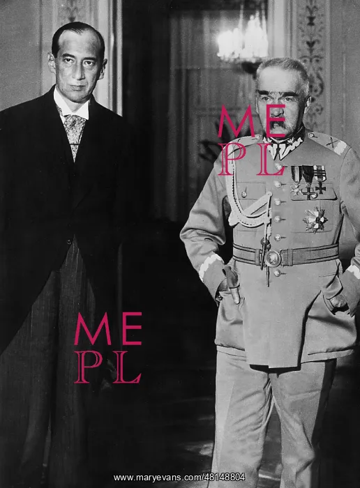 : Jozef Pilsudski with Jozef Beck, 1933 : Jozef Pilsudski with Jozef Beck, 1933