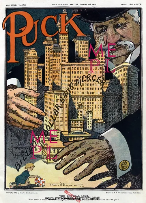 : J.P. Morgan. Illustration shows a gigantic ? : J.P. Morgan. Illustration shows a gigantic ?