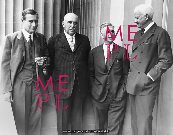 : J.P. Morgan Jr. with a few of his partners at the : J.P. Morgan Jr. with a few of his partners at the
