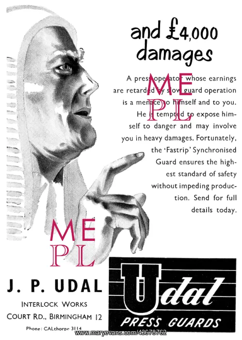  : J.P.Udal Machine Tool Press Guards