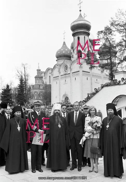 : Juan Carlos I of Spain visit to St Sergius Trinity : Juan Carlos I of Spain visit to St Sergius Trinity