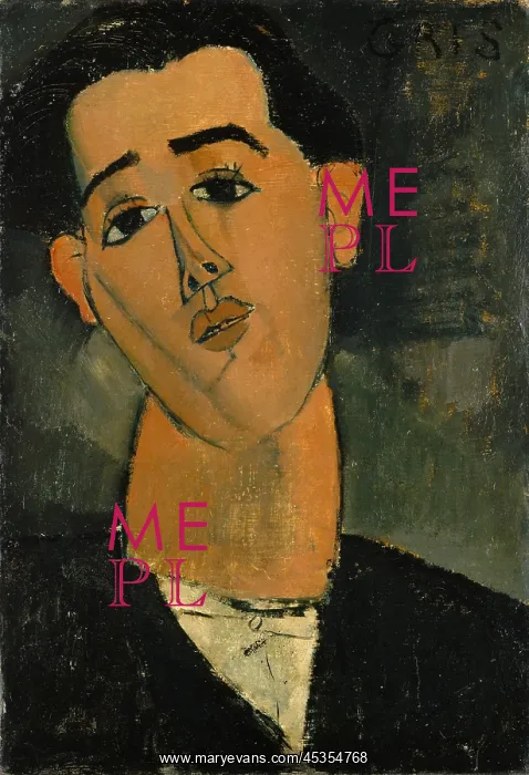 : JUAN GRIS, by Amedeo Modigliani, 1915, Italian modernist : JUAN GRIS, by Amedeo Modigliani, 1915, Italian modernist