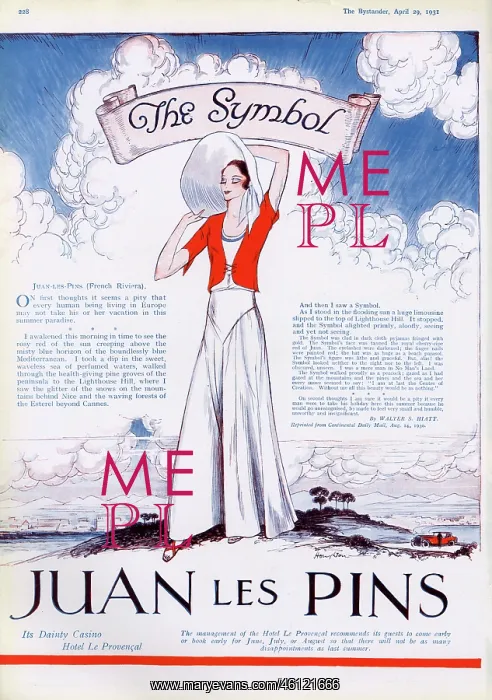 : Juan les Pins advertisement, 1931 : Juan les Pins advertisement, 1931
