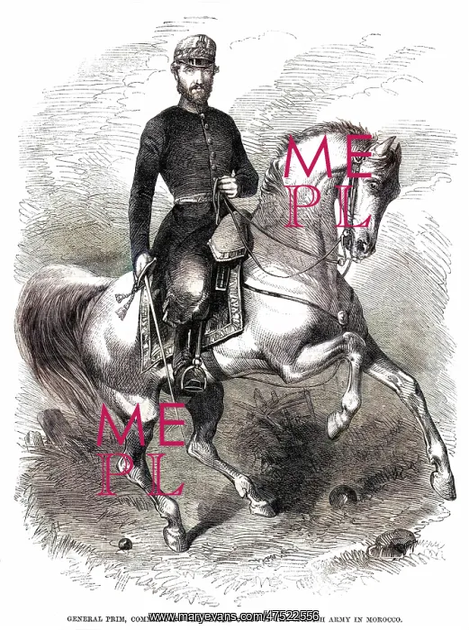 : JUAN PRIM ON HORSEBACK : JUAN PRIM ON HORSEBACK