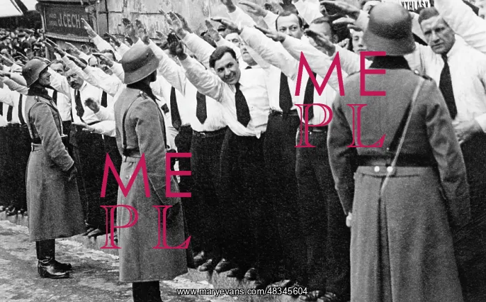 : Jubilant people in Prague, 1939 : Jubilant people in Prague, 1939