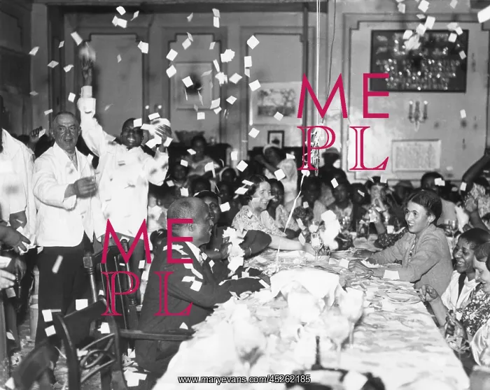 : Jubilant scene in Father Divine's Harlem Heaven : Jubilant scene in Father Divine's Harlem Heaven