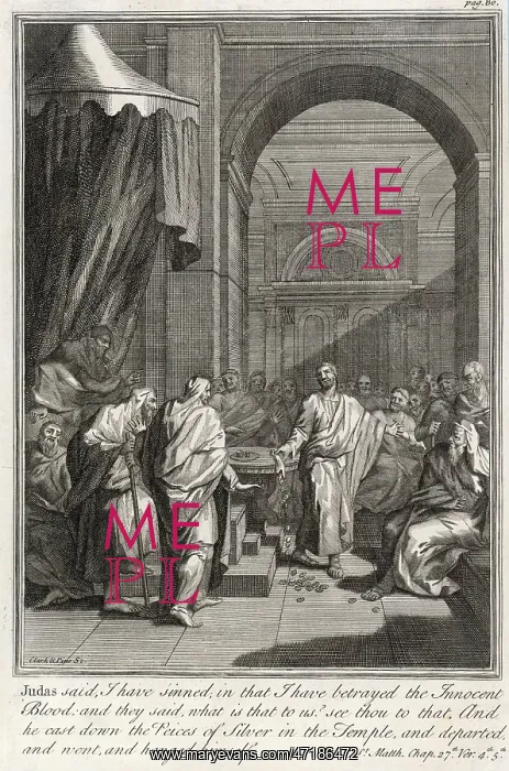 : JUDAS REPENTS IN TEMPLE : JUDAS REPENTS IN TEMPLE