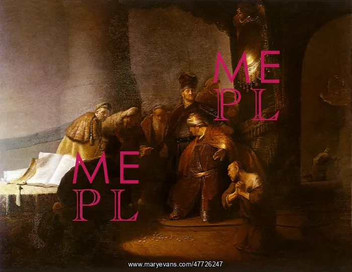 : Judas Returns the Thirty Pieces of Silver, by Rembrandt : Judas Returns the Thirty Pieces of Silver, by Rembrandt