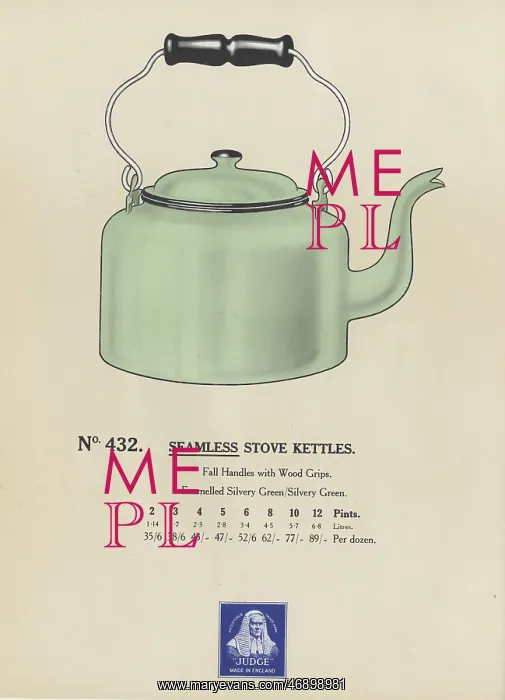: Judge ware enamelled seamless stove kettle : Judge ware enamelled seamless stove kettle