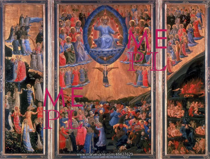 : The Last Judgement'. Heaven, left, Hell, right : The Last Judgement'. Heaven, left, Hell, right
