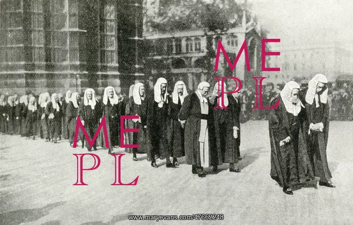 : Judges processing from Westminster Abbey, London : Judges processing from Westminster Abbey, London