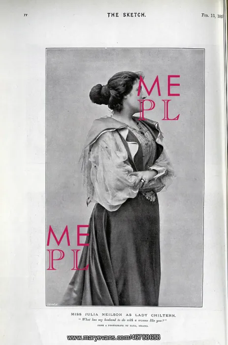: Julia Neilson, actress, as Lady Chiltern, an Ideal Husband : Julia Neilson, actress, as Lady Chiltern, an Ideal Husband