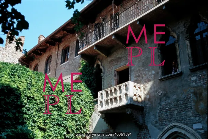 : Juliet's balcony in Verona : Juliet's balcony in Verona
