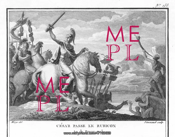  : Julius Caesar crossing the Rubicon River
