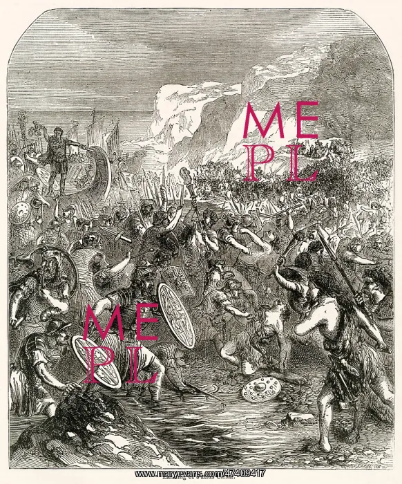 : Julius Caesar Landing in Britian : Julius Caesar Landing in Britian