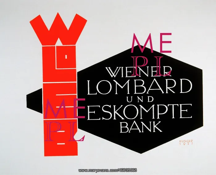 : Julius Klinger. Poster for Vienna Lombard : Julius Klinger. Poster for Vienna Lombard