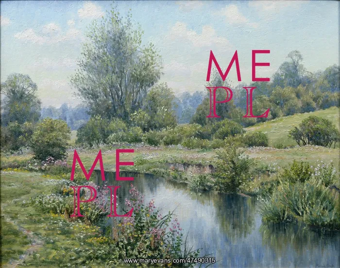 : July River ' The River Wey at Eashing : July River ' The River Wey at Eashing
