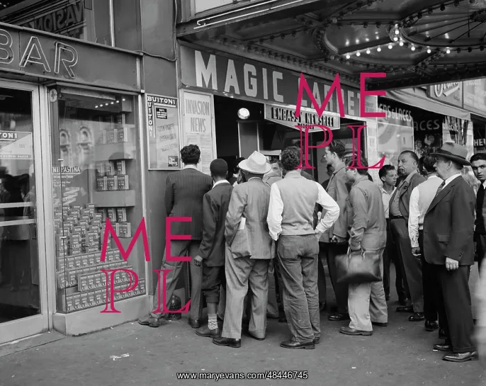 : June 6, 1944 - Times Square and vicinity on : June 6, 1944 - Times Square and vicinity on