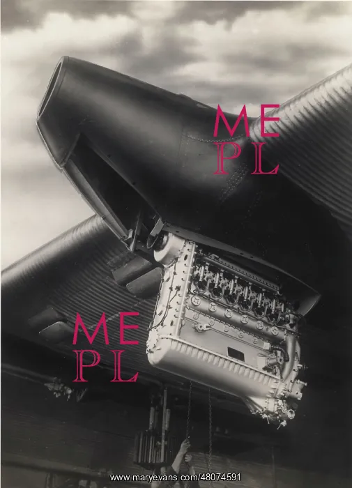 : Junkers Jumo 204 engine being installed in a Junkers G38 : Junkers Jumo 204 engine being installed in a Junkers G38
