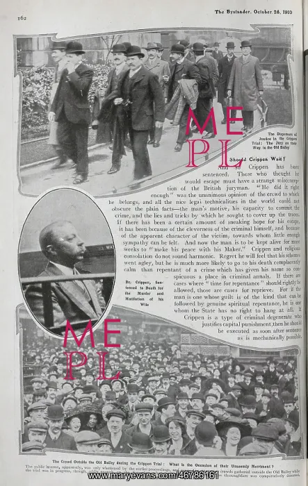 : The jury, Dr Crippen, and spectators outside Old Bailey : The jury, Dr Crippen, and spectators outside Old Bailey