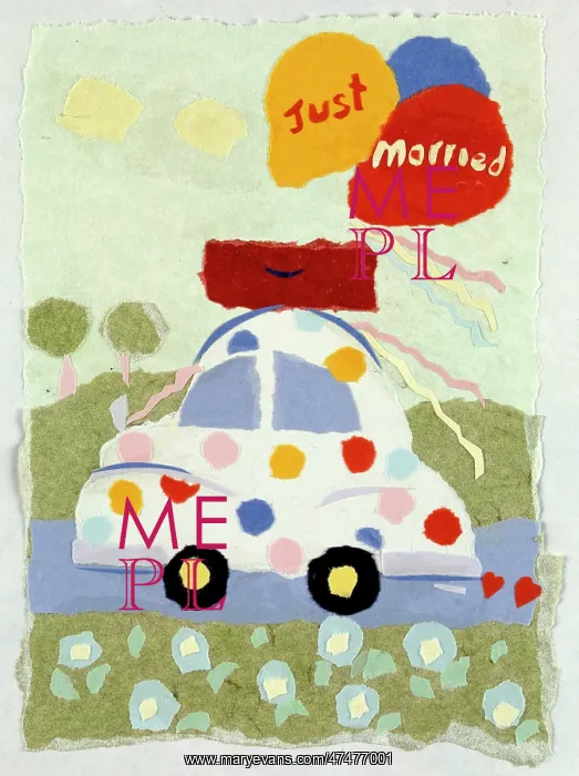  : Just Married ' with Morris Minor car