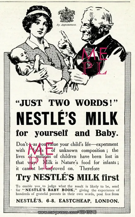 : Just two words! Nestle's Milk 1915 : Just two words! Nestle's Milk 1915
