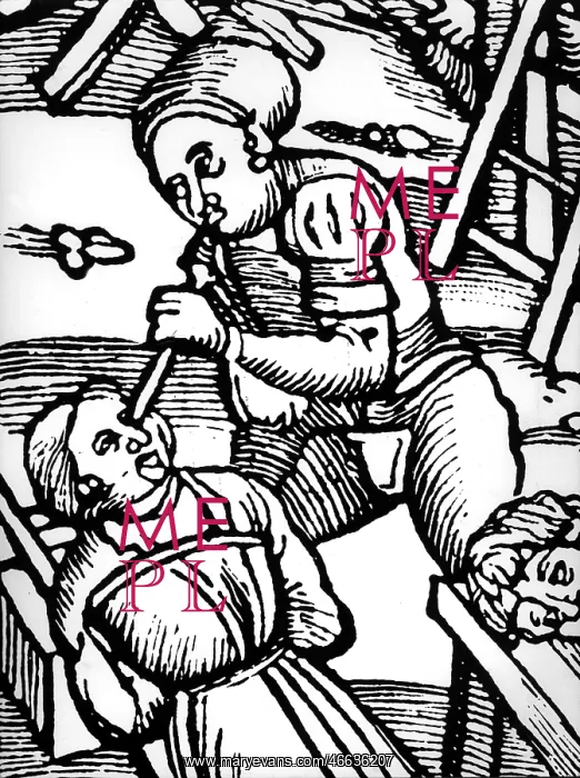 : justice, torture, blinding, woodcut, detail : justice, torture, blinding, woodcut, detail