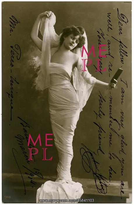 : Justine Yilve wrapped in a sheet 1904 : Justine Yilve wrapped in a sheet 1904