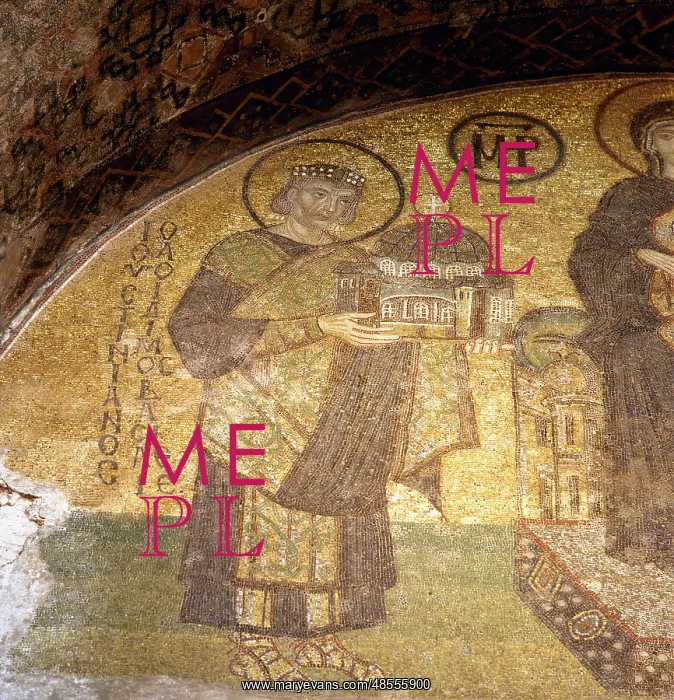 : Justinian I (483-565). Mosaic : Justinian I (483-565). Mosaic