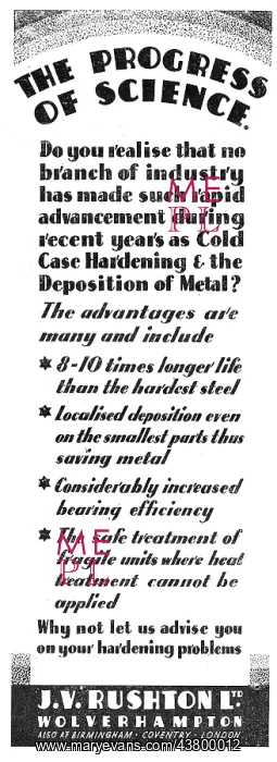 : J.V. Rushton Anodising & Chromating : J.V. Rushton Anodising & Chromating